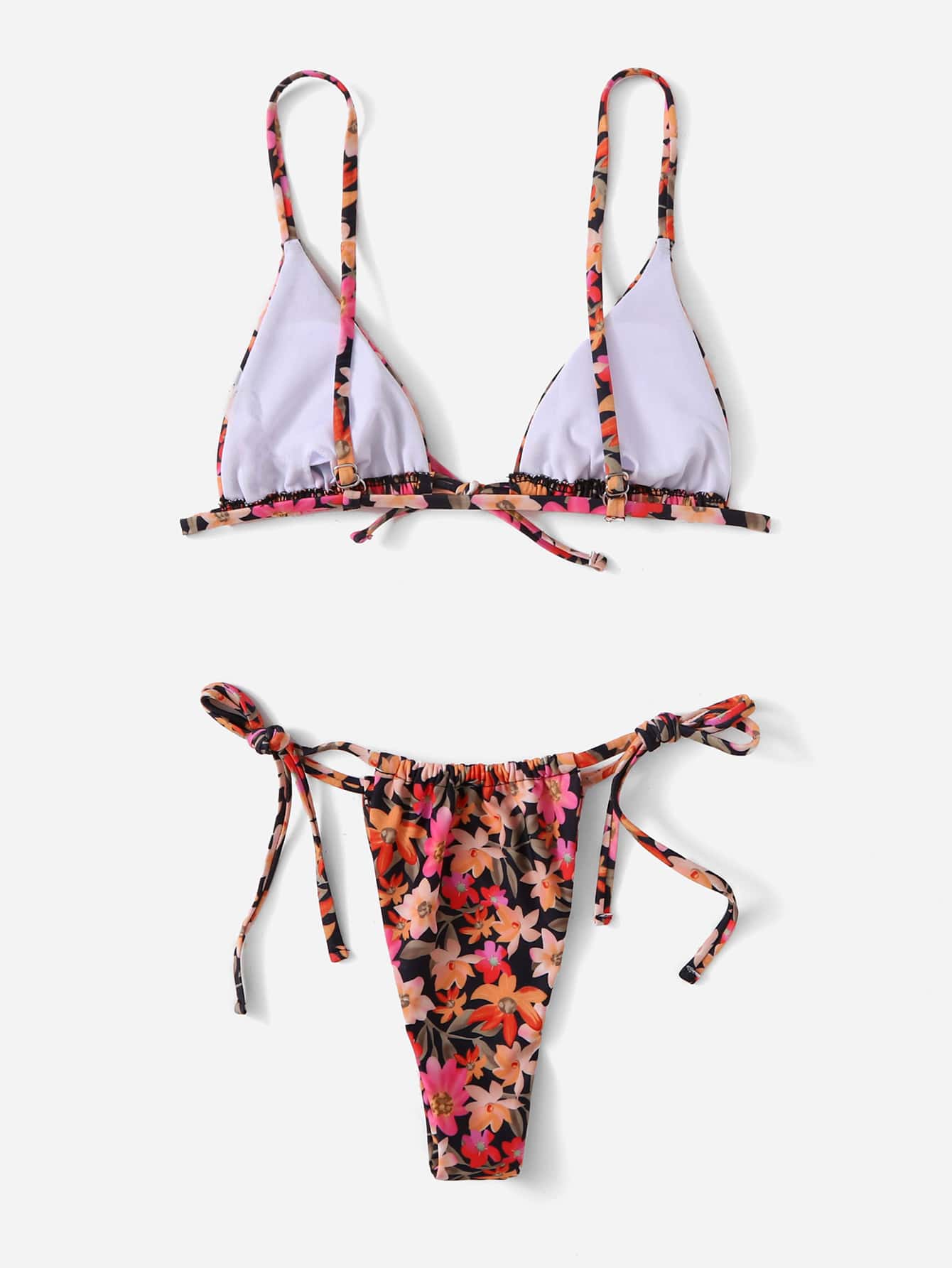 Spring Flowers Thong Bikini – The Bralette Co.